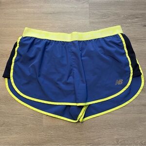 Women’s Size XL New Balance Running Shorts in Blue and Yellow